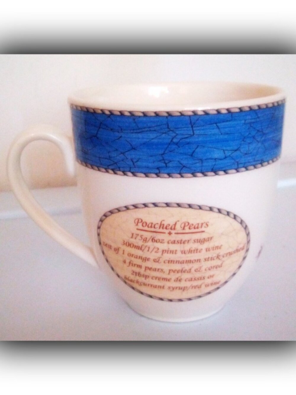 Wedgwood Sarah’s Garden Pears Large Mug *RARE TOP BLUE RIBBON*